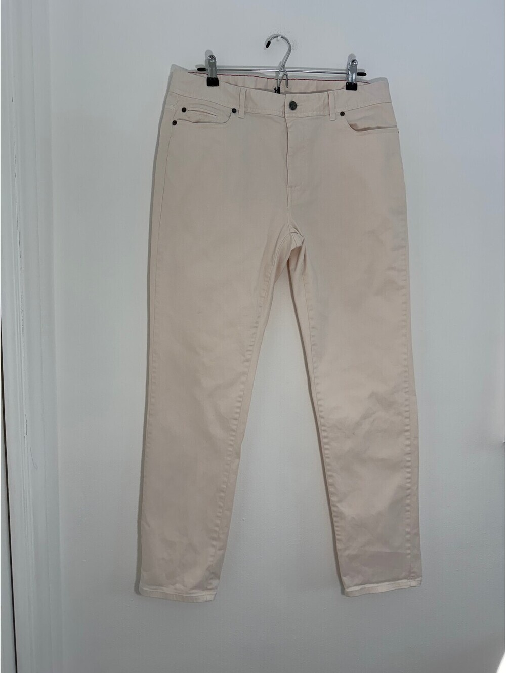 Johnnie-O White Stretch Chino Pants Men's 34x32 Slim Straight Golf Casual Cotton